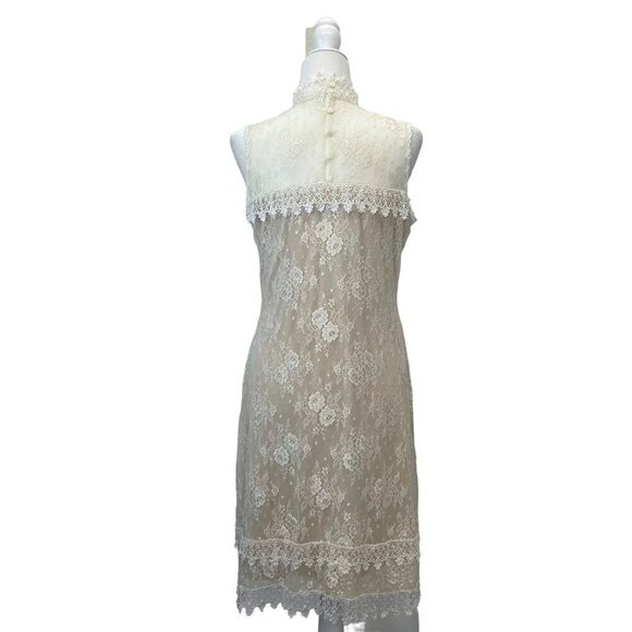 Jessica McClintock Vintage Lace Victorian Dress Evening Formal Size SMALL Ladies - Picture 2 of 10